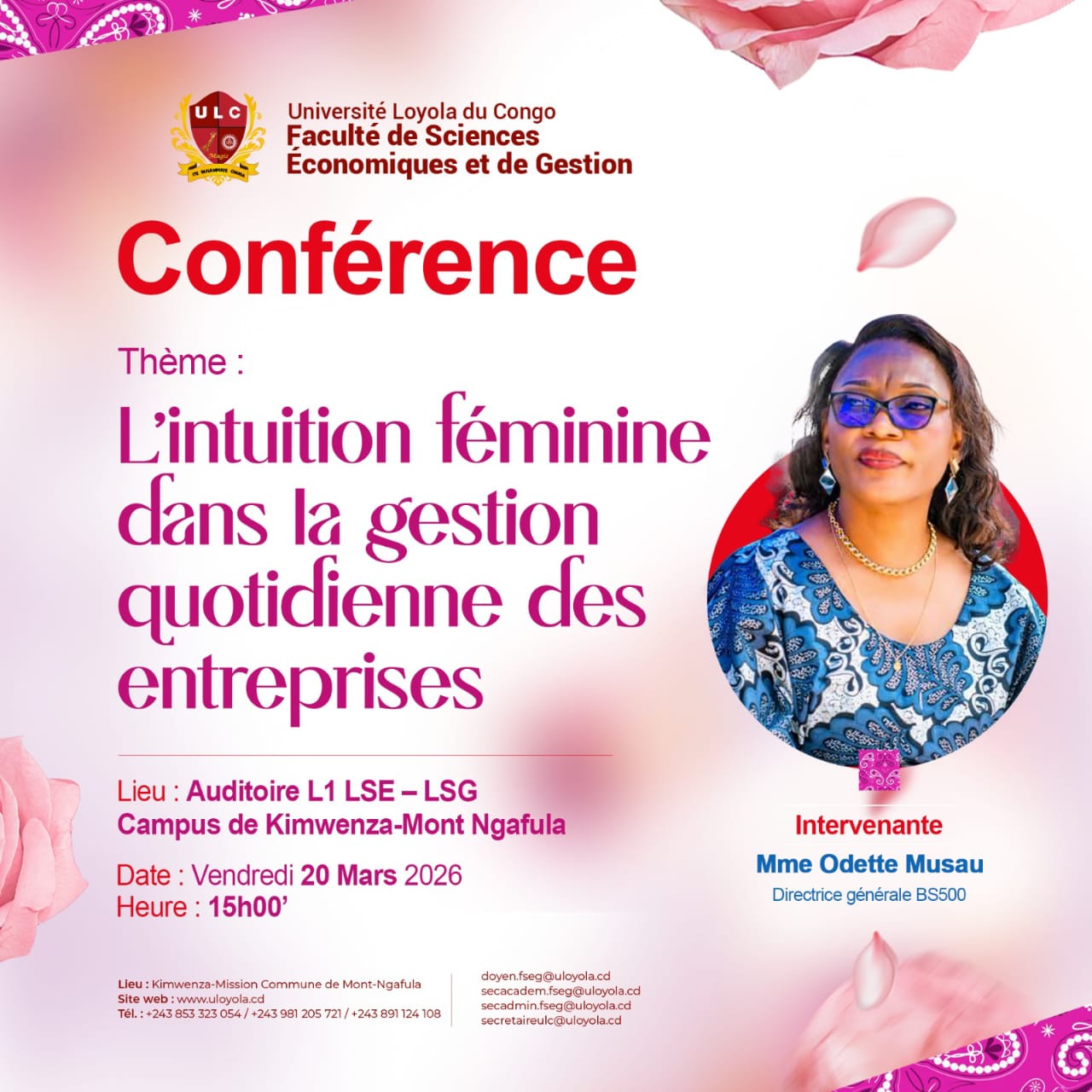 CONFÉRENCE SUR L’INTUITION FÉMININE DANS LA GESTION DES ENTREPRISES