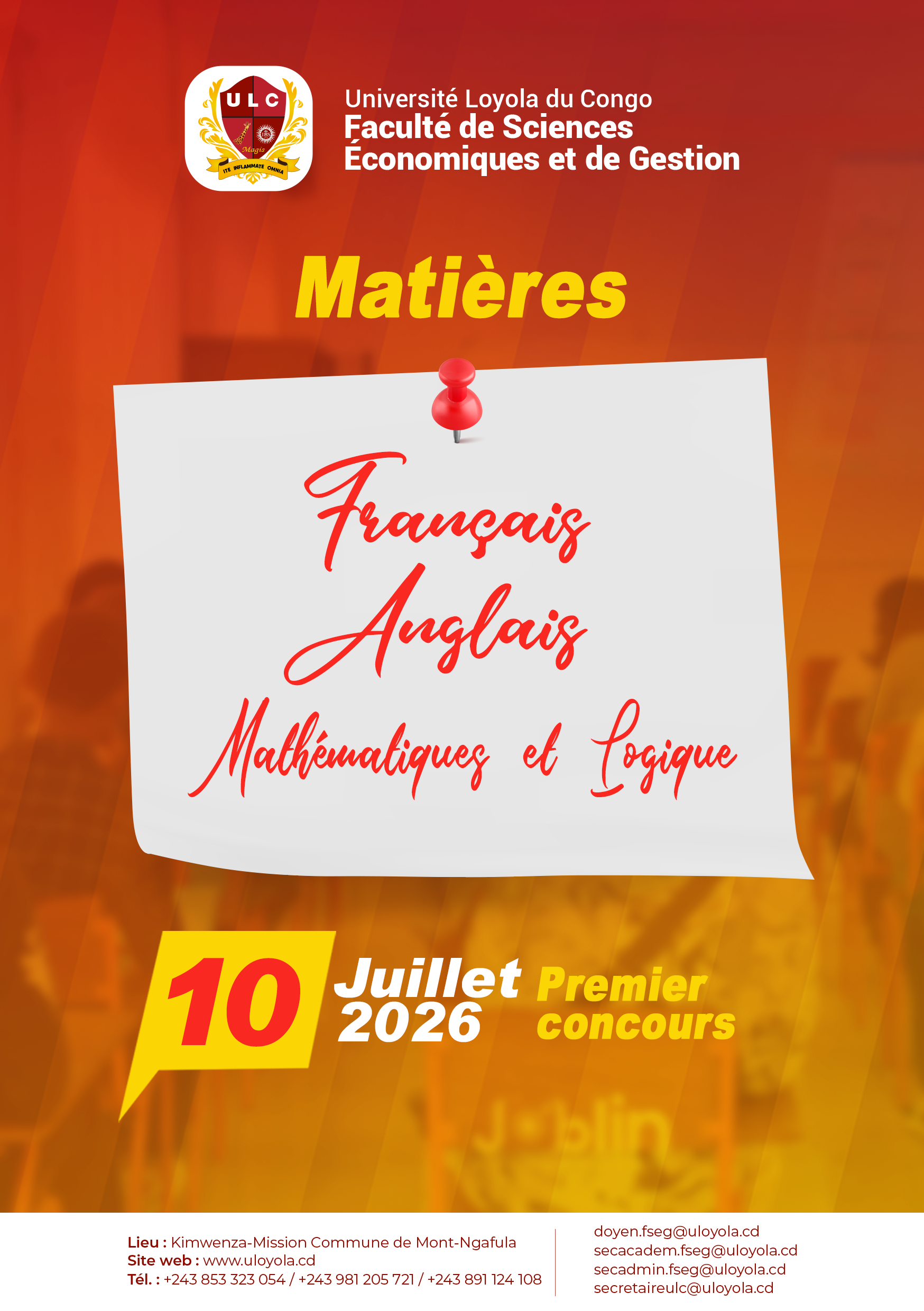 CAMPAGNE DE RECRUTEMENT 2026–2027