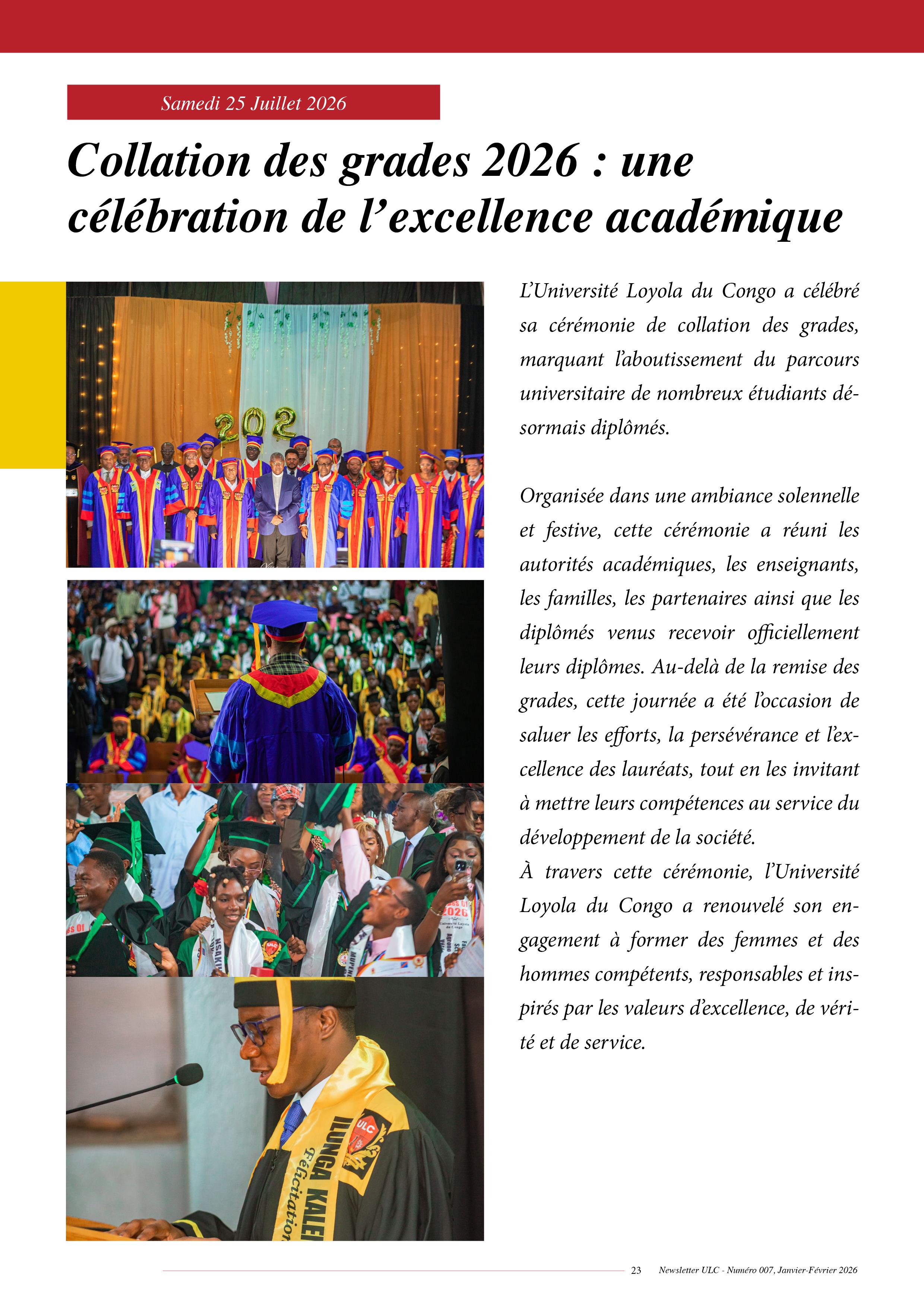 NEWSLETTER ULC – NUMÉRO 008