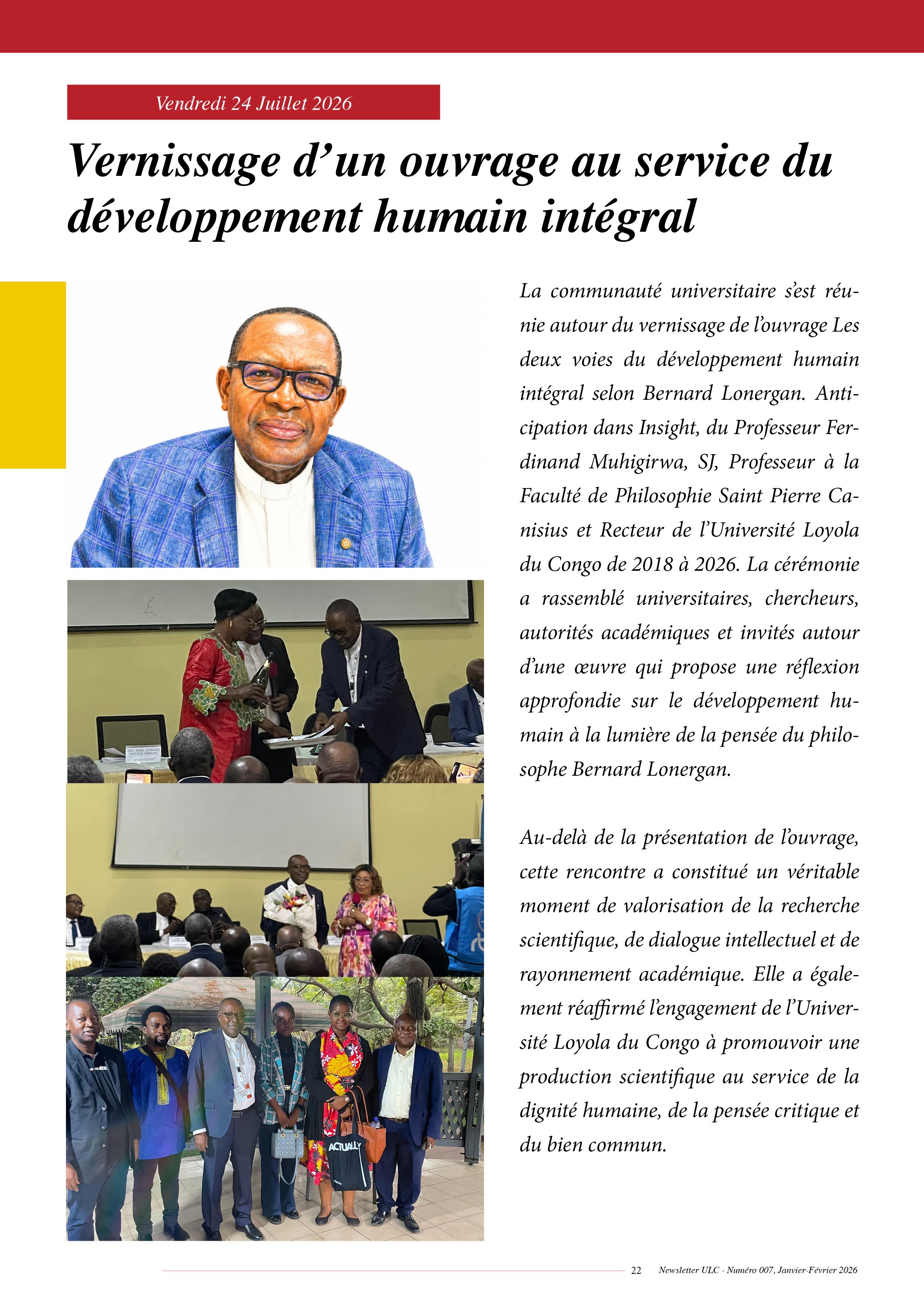 NEWSLETTER ULC – NUMÉRO 008