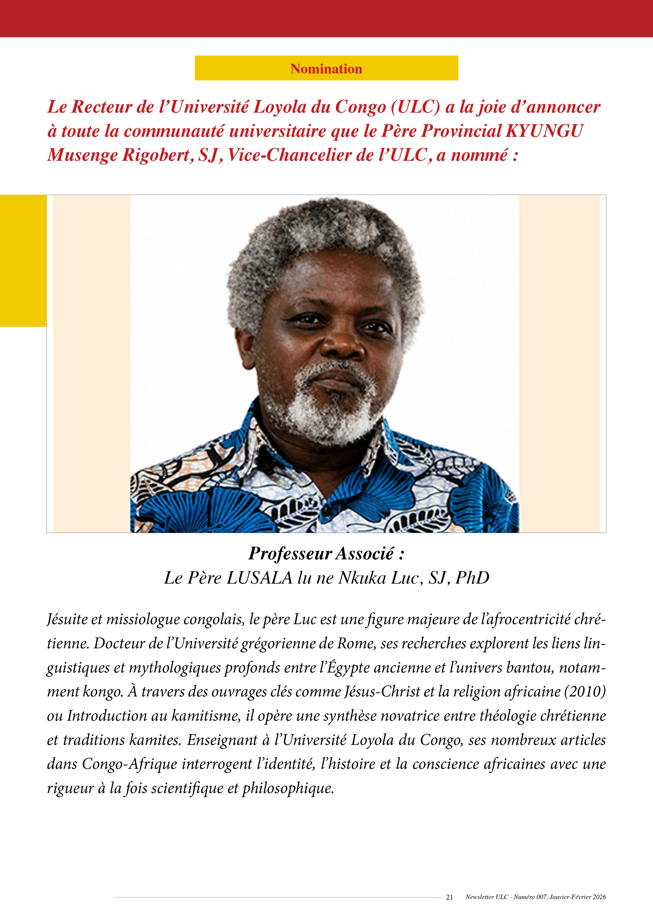 NEWSLETTER ULC – NUMÉRO 008