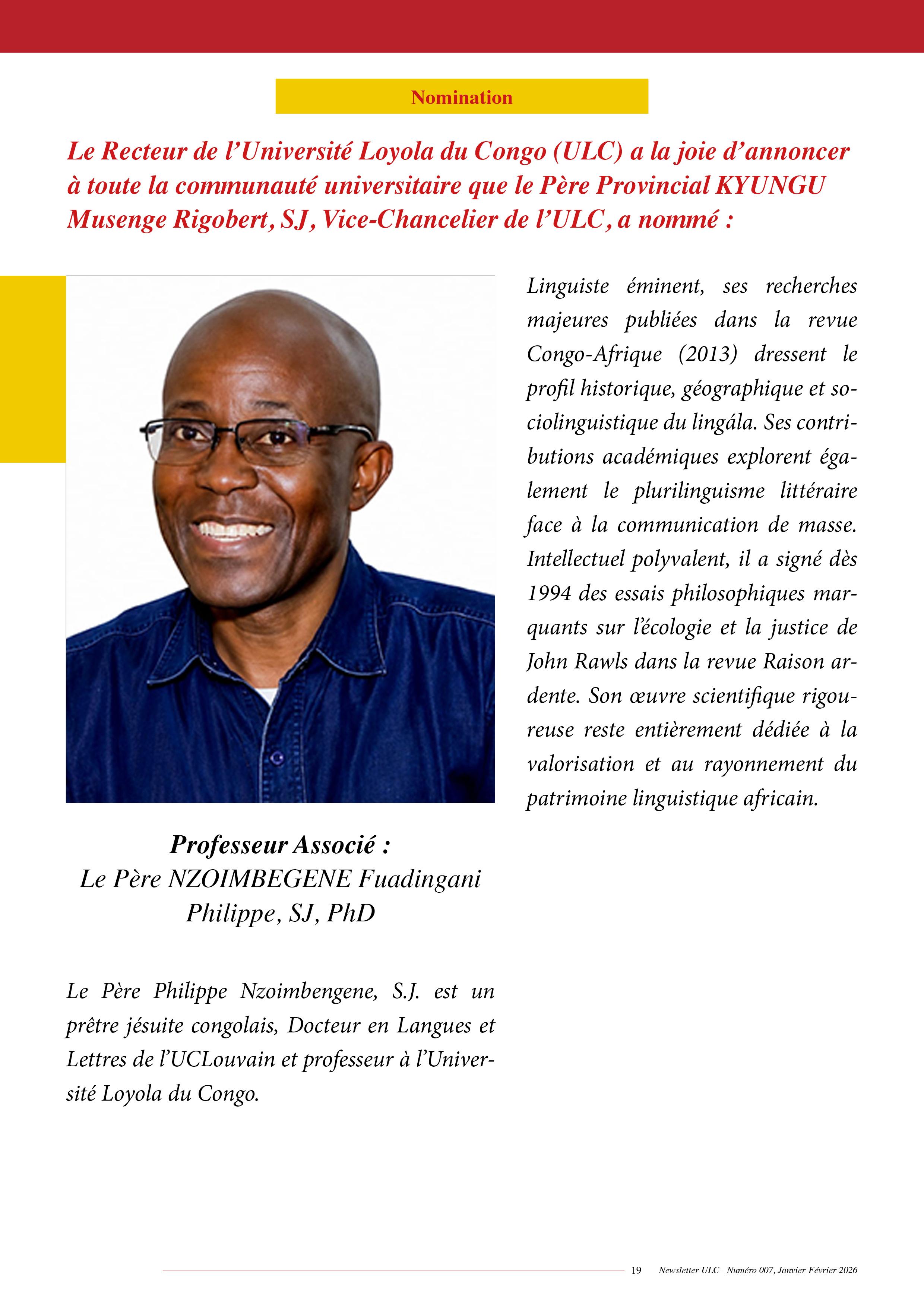 NEWSLETTER ULC – NUMÉRO 008