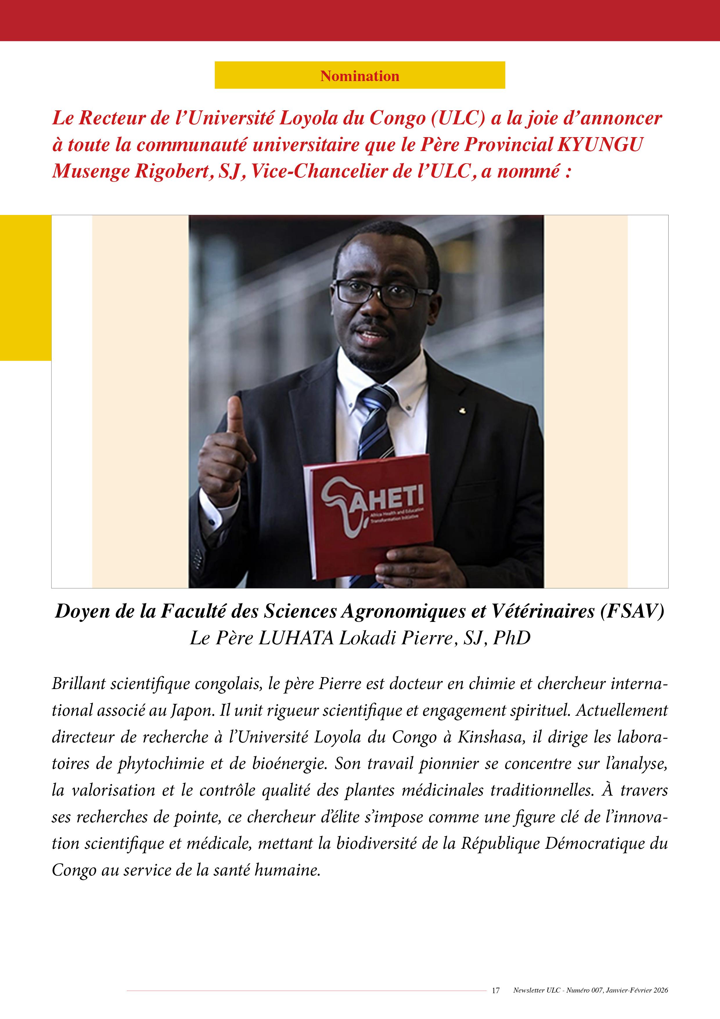 NEWSLETTER ULC – NUMÉRO 008
