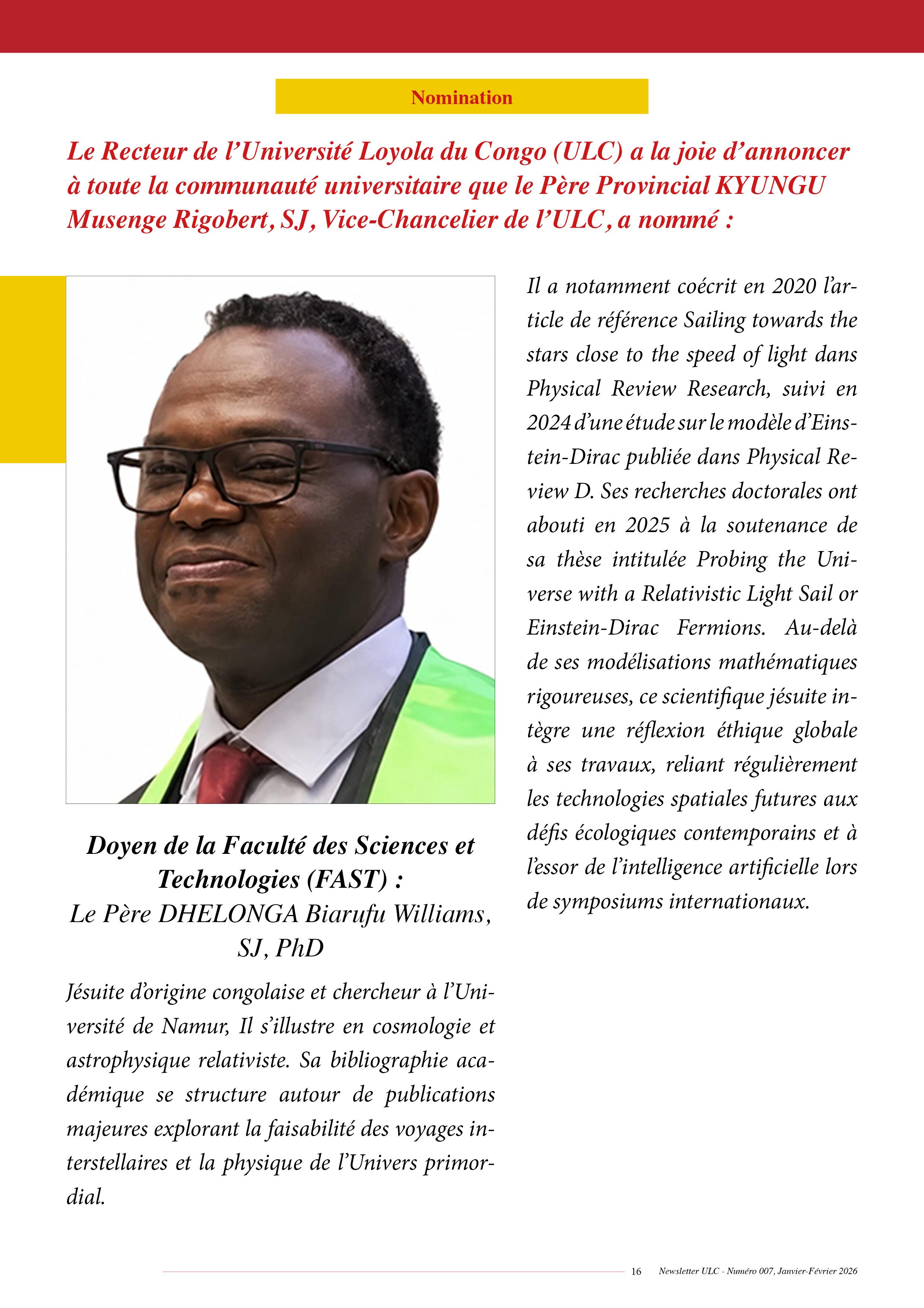 NEWSLETTER ULC – NUMÉRO 008