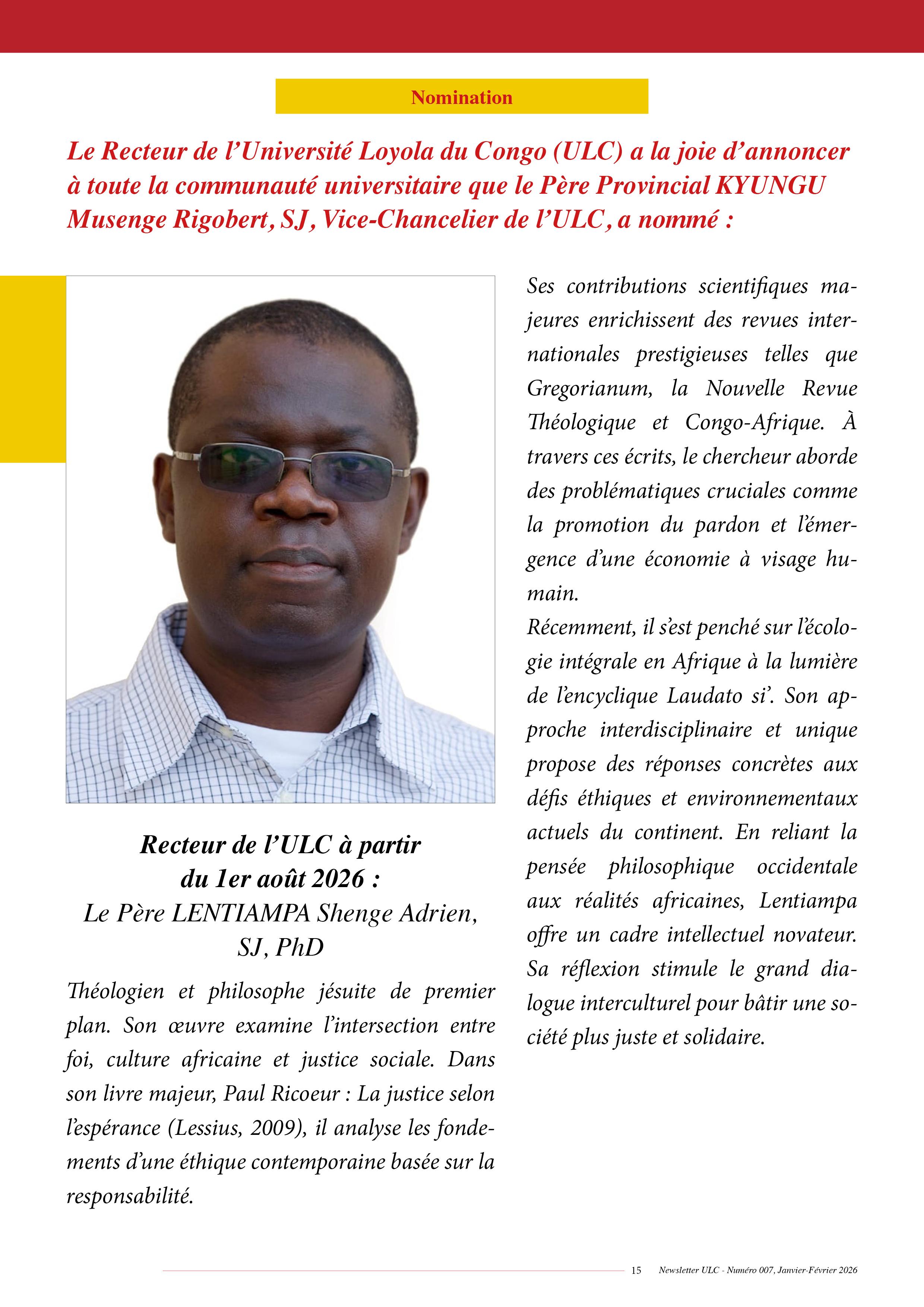 NEWSLETTER ULC – NUMÉRO 008