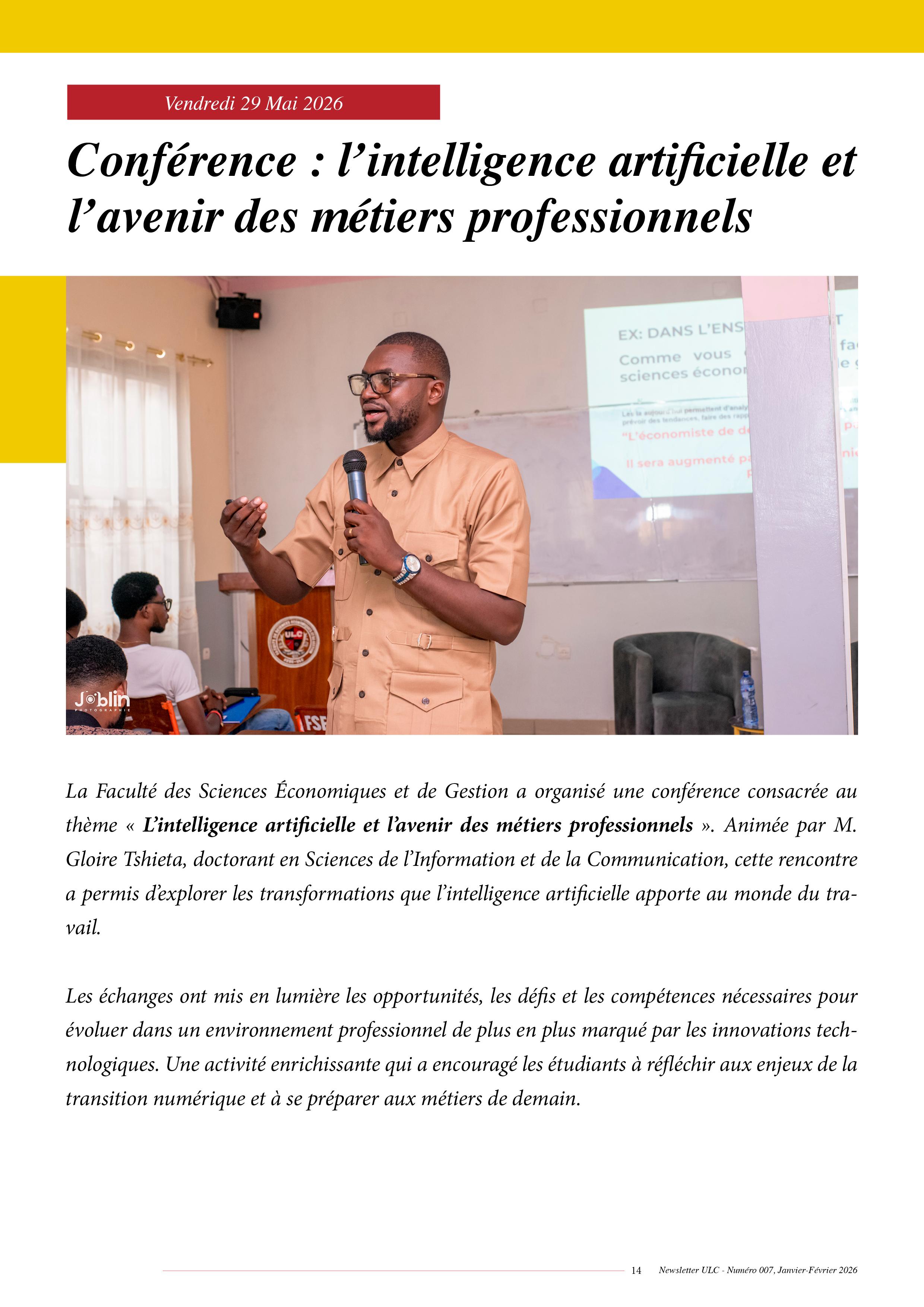 NEWSLETTER ULC – NUMÉRO 008