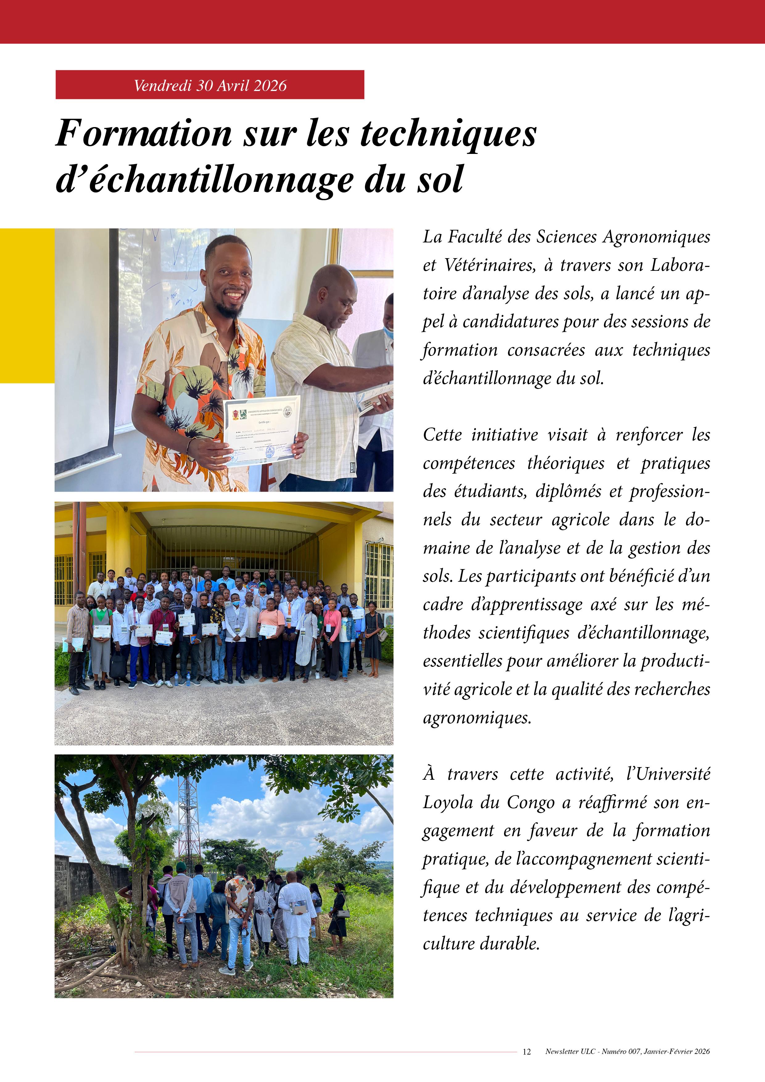 NEWSLETTER ULC – NUMÉRO 008