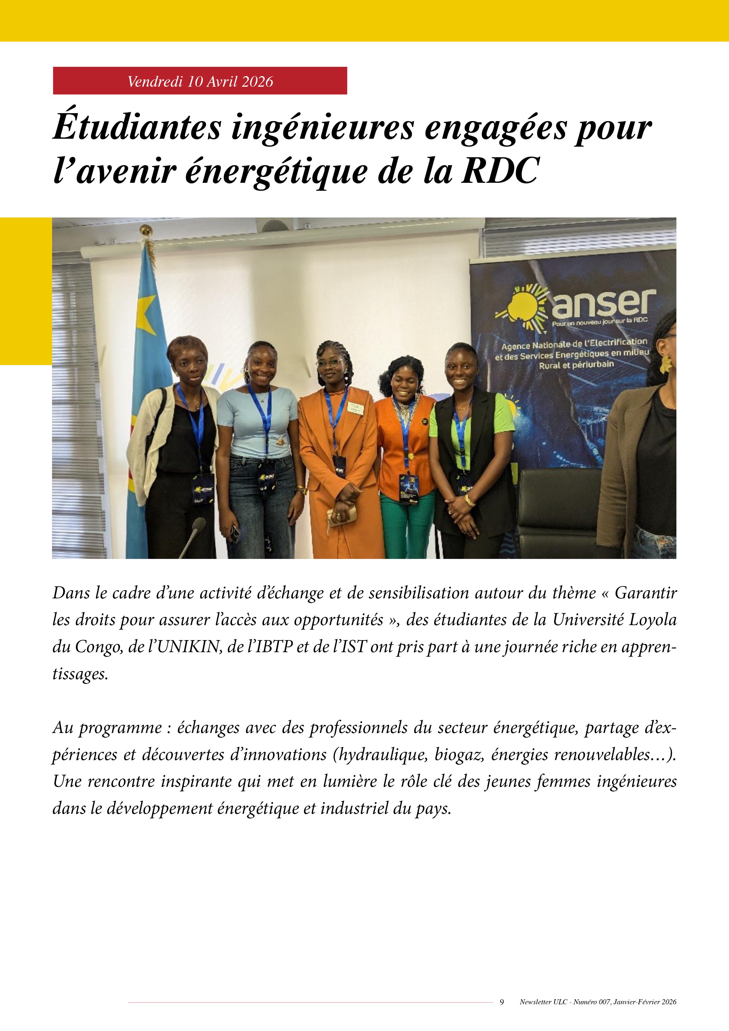 NEWSLETTER ULC – NUMÉRO 008