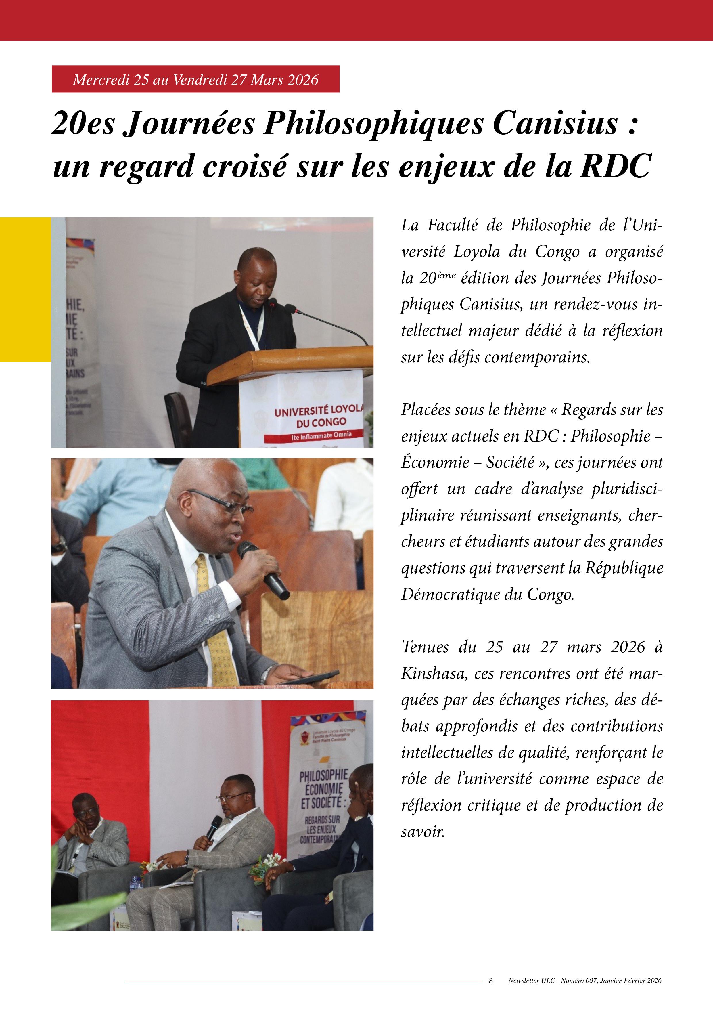 NEWSLETTER ULC – NUMÉRO 008