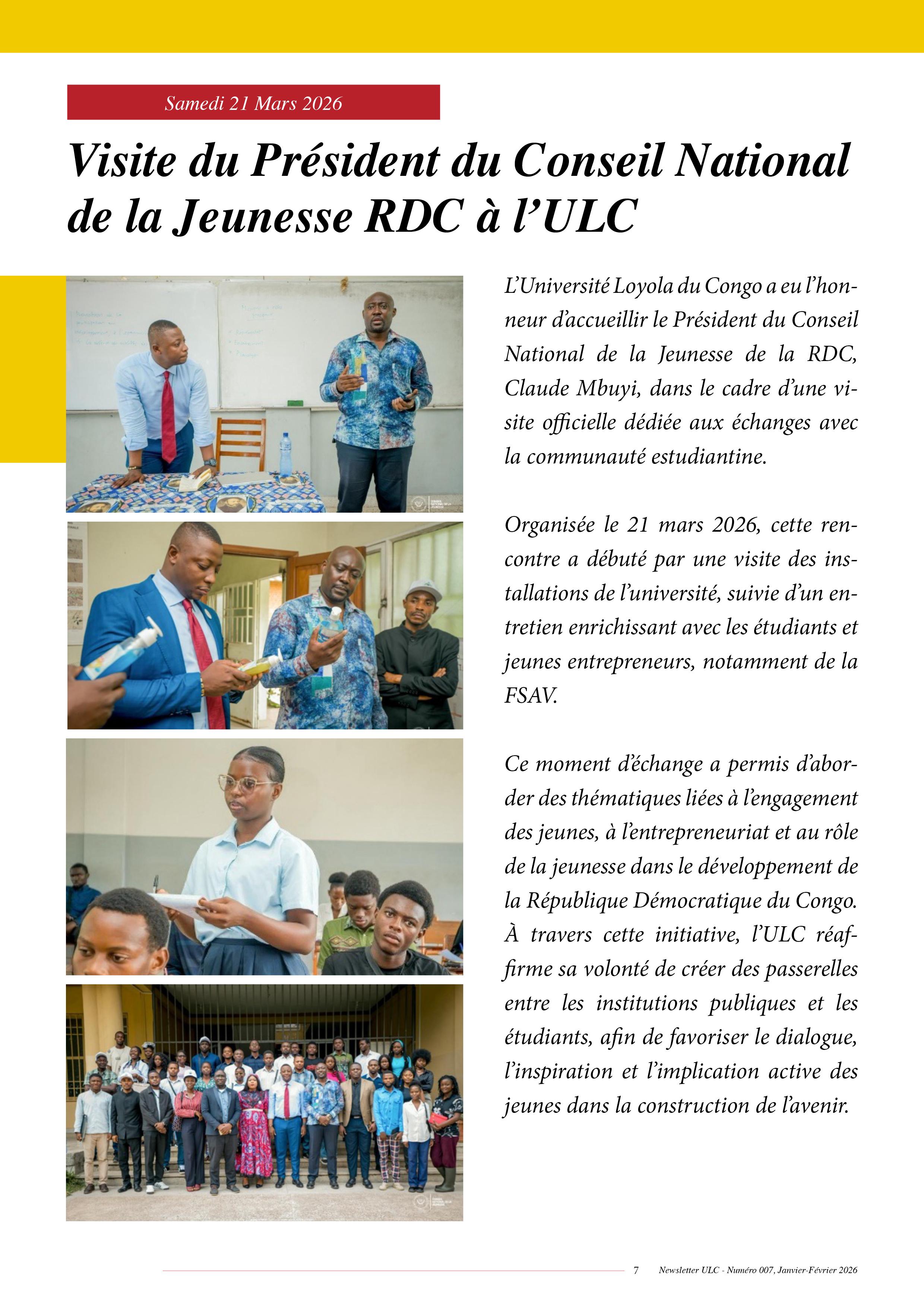 NEWSLETTER ULC – NUMÉRO 008