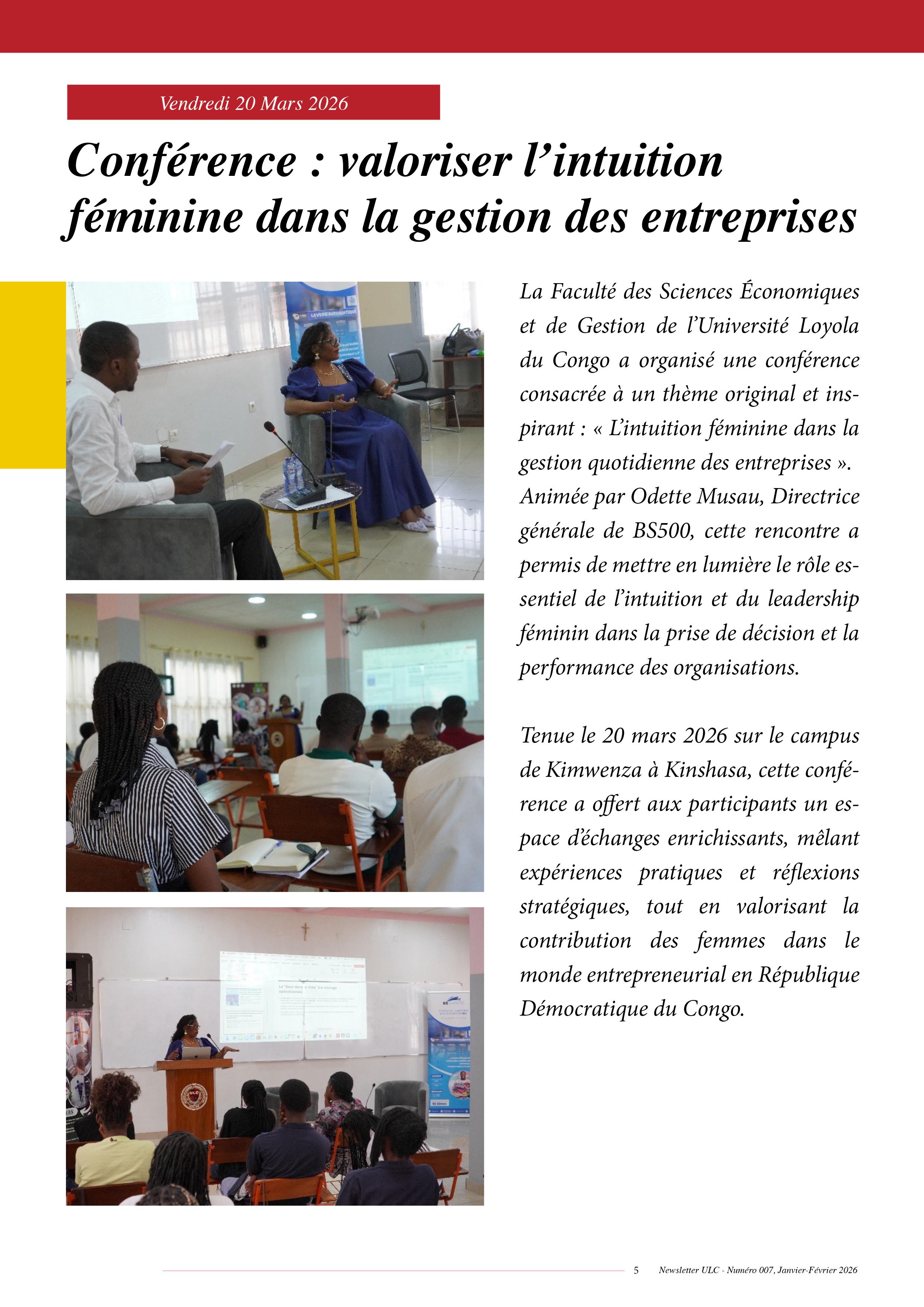 NEWSLETTER ULC – NUMÉRO 008