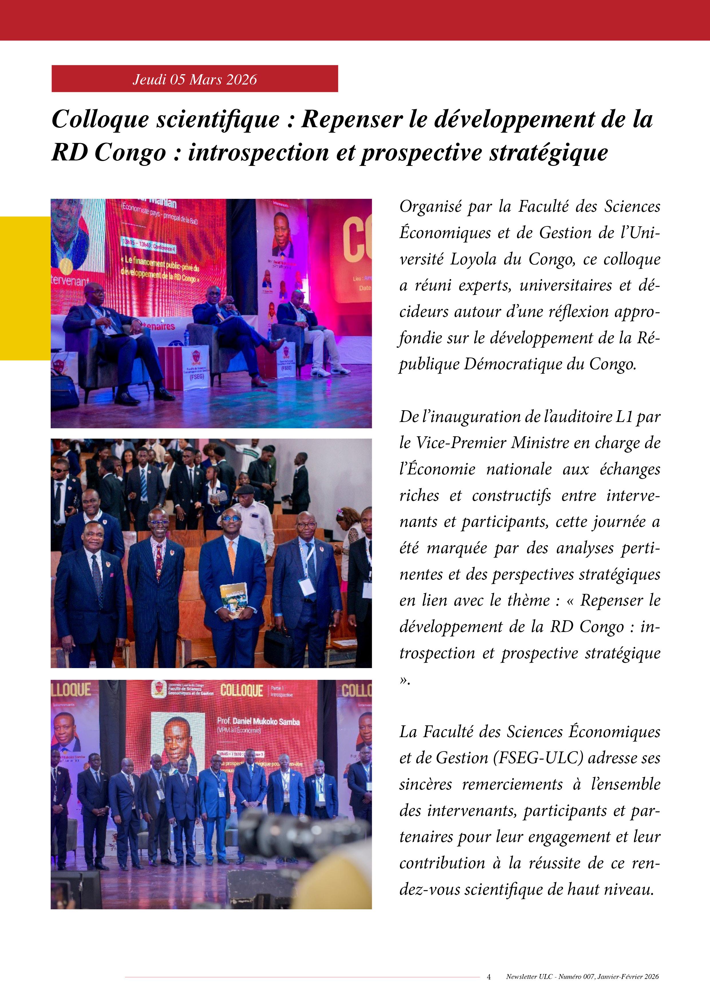 NEWSLETTER ULC – NUMÉRO 008