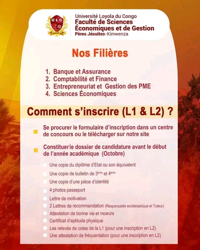 DERNIER CONCOURS D’ADMISSION À LA FSEG-ULC