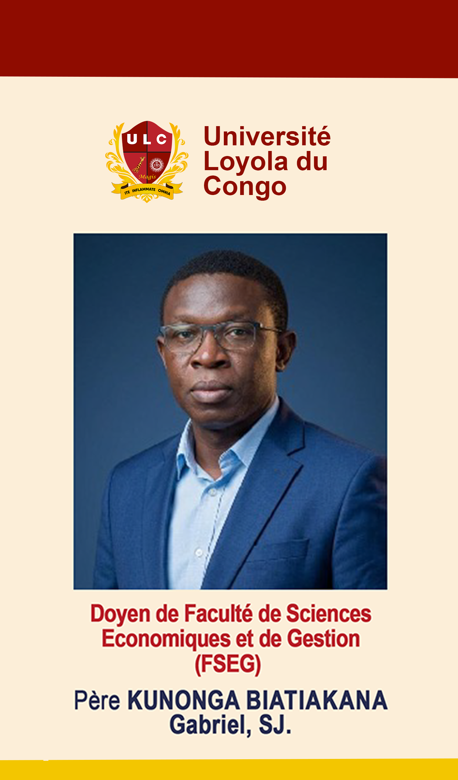 FÉLICITATIONS AU NOUVEAU DOYEN DE LA FACULTÉ DE SCIENCES ÉCONOMIQUES ET DE GESTION