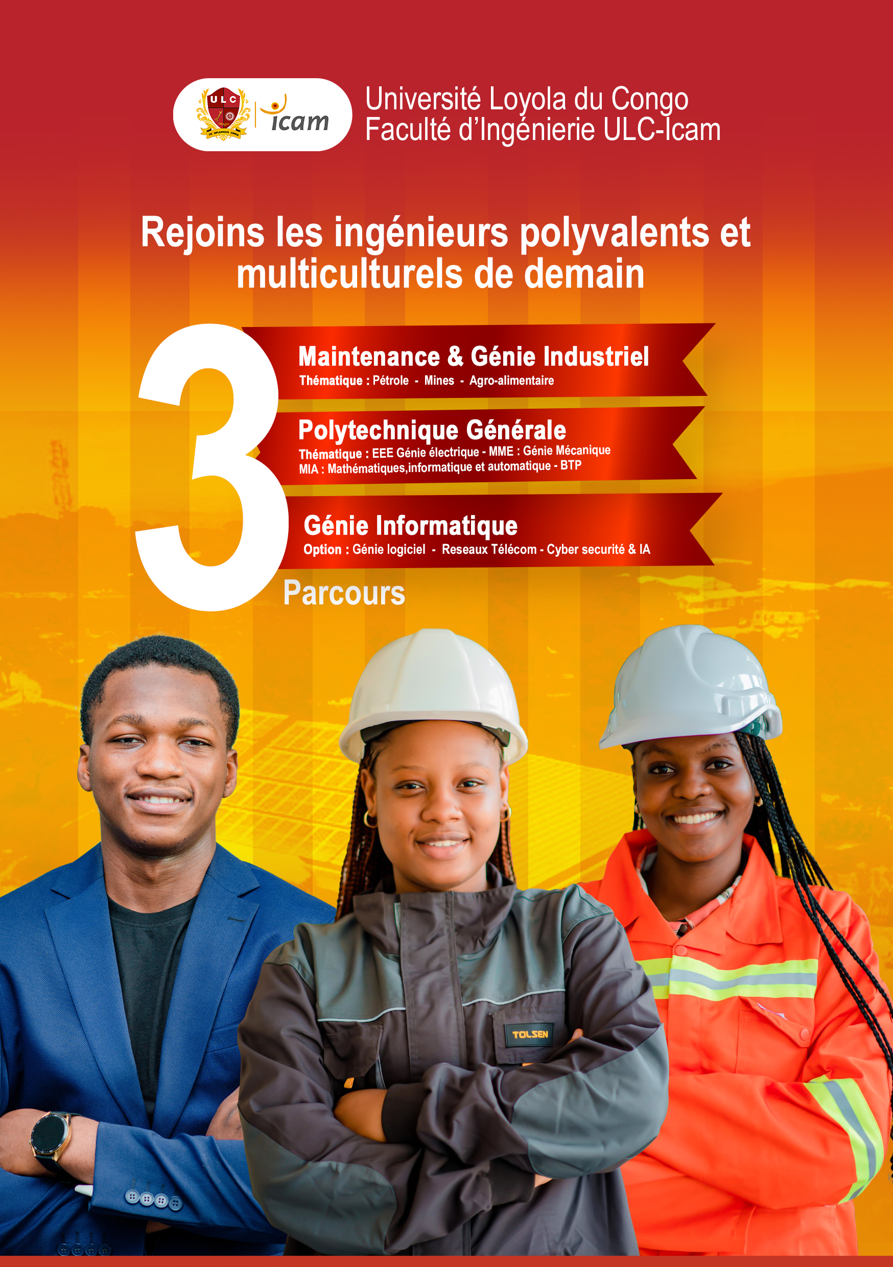 INSCRIPTIONS OUVERTES A LA FACULTE D’INGENIERIE ULC-Icam, ANNEE ACADEMIQUE 2025-2026