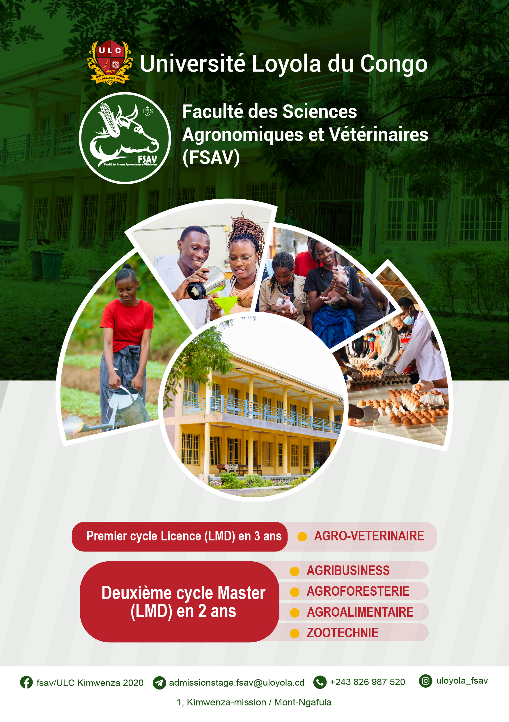 FACULTÉ DES SCIENCES AGRONOMIQUES ET VÉTÉRINAIRES FSAV-ULC